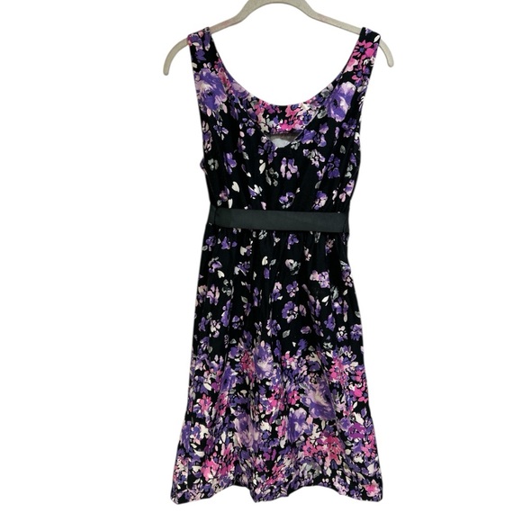 Motherhood Floral Black and Purple Dress Size Medium - Picture 6 of 10